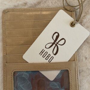 HOBO Beige Leather Card Holder